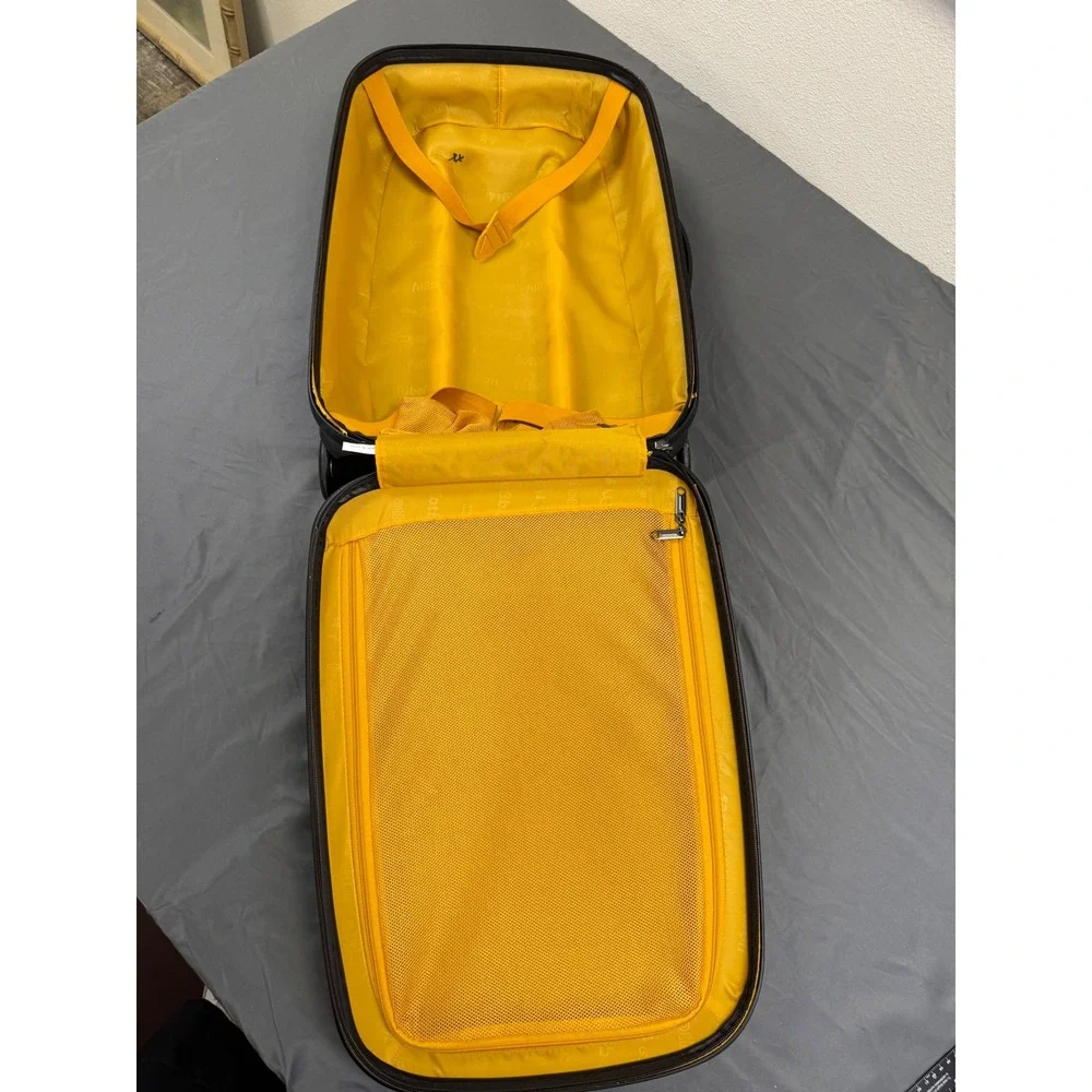 Nike Brasil CBF Rolling Suitcase Grey Yellow‎ Hardshell Carryon Luggage Soccer
